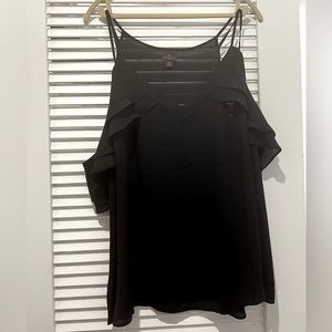 Worthington Cold Shoulder Black Top 3X
